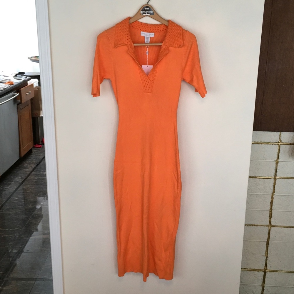 Orange Knit Dress